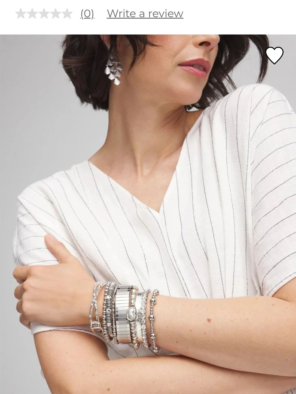 Chico's Silver Stretch Bracelet Watchband